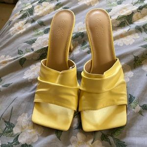 Spring into the Season with this pastel Yellow Sandal